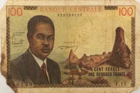 Cameroun 100 Francs Pdt Ahidjo - Bateaux - 1962 - Série F.11 - B