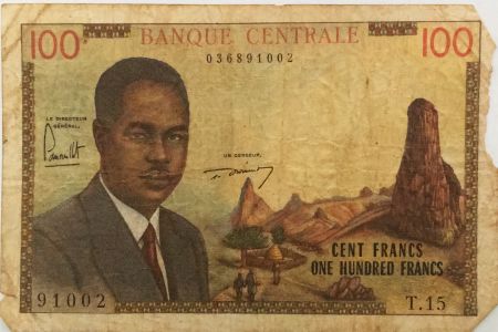 Cameroun 100 Francs Pdt Ahidjo - Bateaux - 1962 - Série T.15 - B