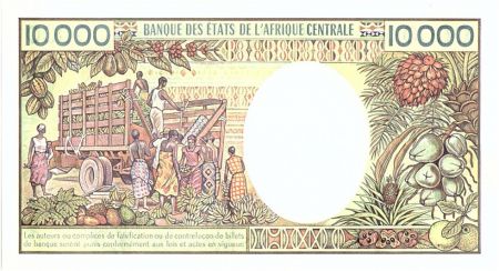 Cameroun 10000 Francs Femme stylisée - Bananeraie - 1990