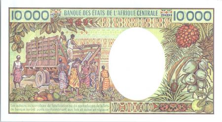 Cameroun 10000 Francs Femme stylisée - Bananeraie - 1990