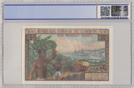 Cameroun 500 Francs Elevage, Agriculture - 1962 - PCGS 64