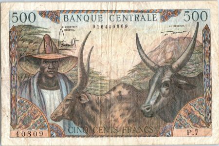 Cameroun 500 Francs Elevage, Agriculture - 1962