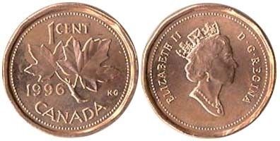 Canada 1 Cent Feuilles d\'Erable 1995