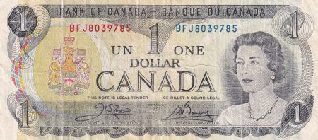Canada 1 Dollar - Reine Elisabeth II - Bateau - 1973 - Série BFJ - P.85c