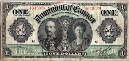 Canada 1 Dollar Conte et contesse de Grey - Parlement - 1911