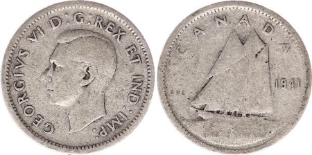 Canada 10 Cents 1941 - George VI - Argent