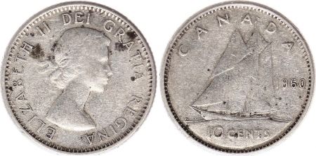 Canada 10 Cents 1960 - Elizabeth II - Argent