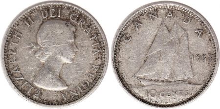 Canada 10 Cents 1963 - Elizabeth II - Argent