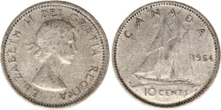 Canada 10 Cents 1964 - Elisabeth II - Argent