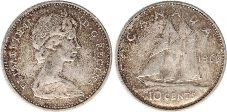 Canada 10 Cents 1966 - Elisabeth II - Argent