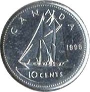 Canada 10 Cents Goélette Bluenose - Années variées