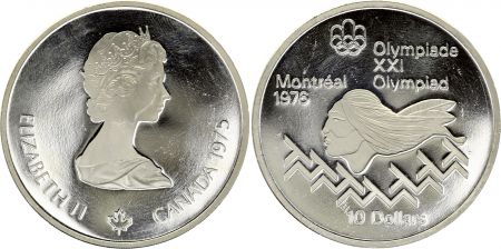 Canada 10 Dollars, JO de Montréal 1976 -Saut d\'obstacles (JO) - 1975 BE