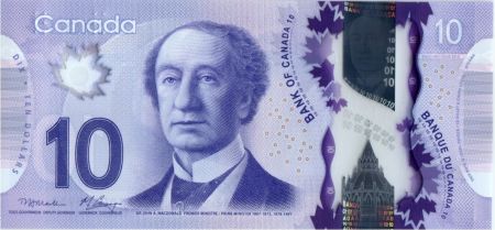 Canada 10 Dollars Sir J.A. Macdonald - Train  - 2013 Polymer