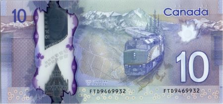 Canada 10 Dollars Sir J.A. Macdonald - Train  - 2013 Polymer