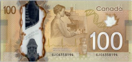 Canada 100 Dollars Sir R. Borden - Insuline - 2011 (2016)