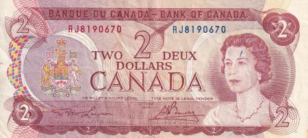 Canada 2 Dollars - Elisabeth II - Chasse - 1974 - Série RJ - P.86a
