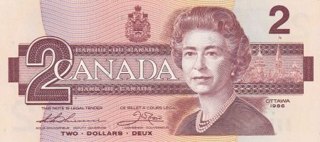 Canada 2 Dollars - Elisabeth II - Oiseaux - 1986 - P.94c