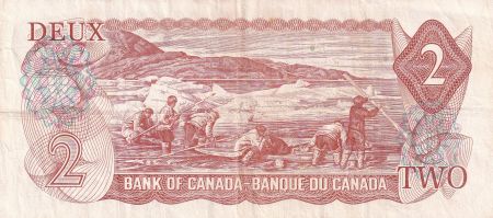 Canada 2 Dollars - Reine Elisabeth II - Pêcheurs - 1974 - Série AGM - P.86b