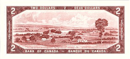 Canada 2 Dollars, Elizabeth II - Paysage  - 1954