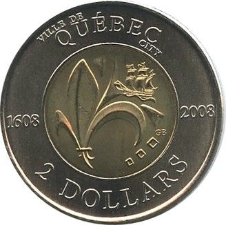 Canada 2 Dollars 400 e Anniversaire de Quebec