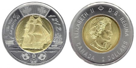 Canada 2 Dollars Elisabeth II - La Guerre de 1812 - 2012