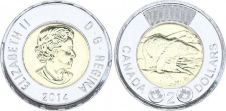Canada 2 Dollars Elisabeth II - Ours Polaire 2014