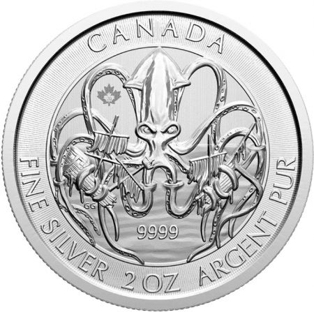 Canada 2 Onces Argent Canada 2020 - Le Kraken (Les créatures du Nord)