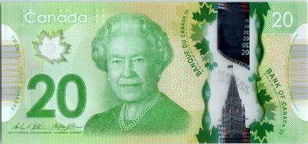 Canada 20 Dollars Elisabeth II - Monument - Polymer 2012 (2014)