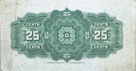Canada 25 Cent Britannia - 1923 - Série J
