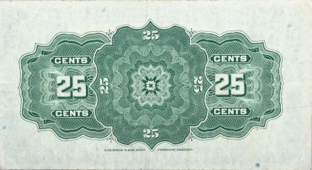 Canada 25 Cent Britannia - 1923 - Série K
