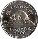 Canada 5 Cents Elisabeth II - Castor 1993