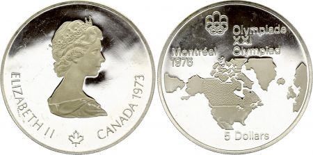 Canada 5 Dollars, JO de Montréal 1976 - Amérique du Nord (JO) -1973 BE