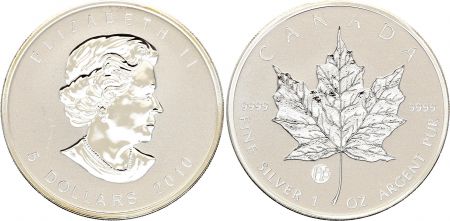 Canada 5 Dollars Elisabeth II - 1 Once Maple Leaf  2010 - Argent
