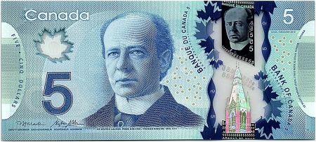 Canada 5 Dollars Sir Wilfried Laurier - Polymer - 2013 (2015) - Neuf - P.106b