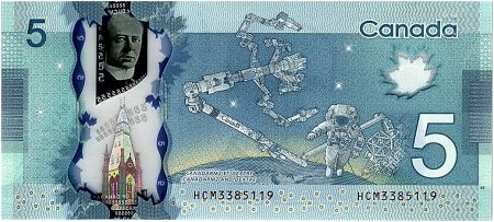 Canada 5 Dollars Sir Wilfried Laurier - Polymer - 2013 (2015) - Neuf - P.106b