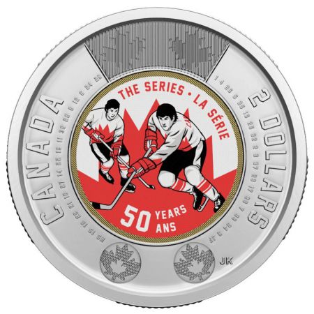 Canada 50 ans de la Série du siècle (Hockey) - 2 Dollars Couleur 2022 Canada