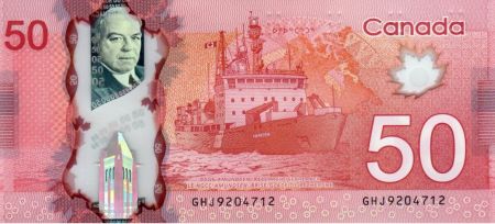 Canada 50 Dollars W L Mac Kenzie-King - Brise Glace Amundsen 2012 (2015)
