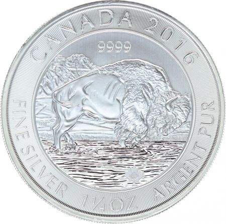 Canada 8 Dollars Elisabeth II - Bison 1 1/2 Oz 2016