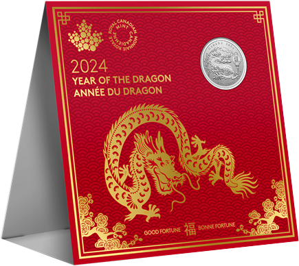 Canada Année du Dragon - 8 Dollars Argent 2024