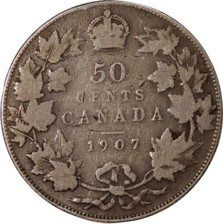 Canada CANADA  EDOUARD VII - 50 CENTS ARGENT 1907