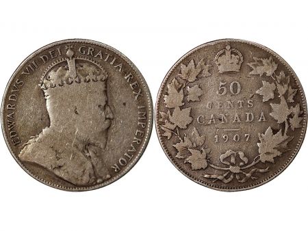 Canada CANADA  EDOUARD VII - 50 CENTS ARGENT 1907