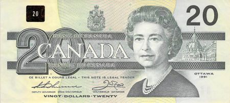 Canada CANADA  ELISABETH II - 20 DOLLARS 1991 OTTAWA