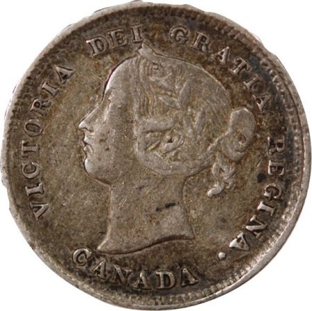 Canada CANADA, VICTORIA - 5 CENTS ARGENT - 1885