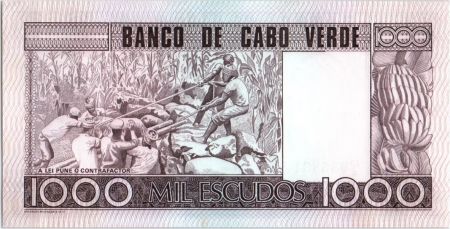 Cap-Vert 1000 Escudos - A Cabral , plantation  - 1977