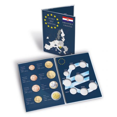 Carte de collection pour 1 Série de pièces en Euro Croatie