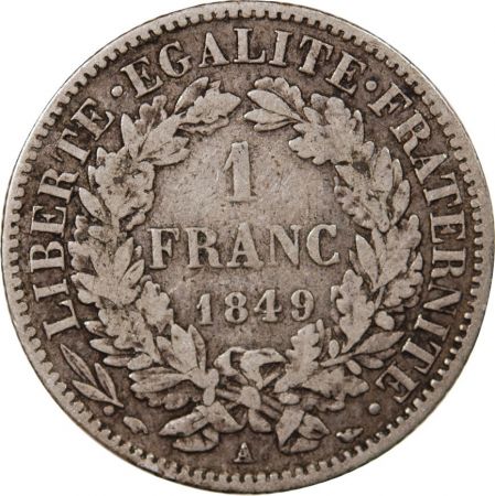 CERES - 1 FRANC ARGENT 1849 A PARIS