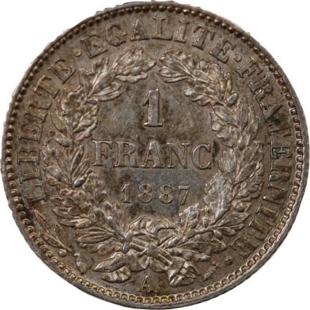 CERES - 1 FRANC ARGENT 1887 A PARIS