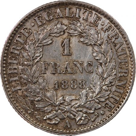 CERES - 1 FRANC ARGENT 1888 A PARIS