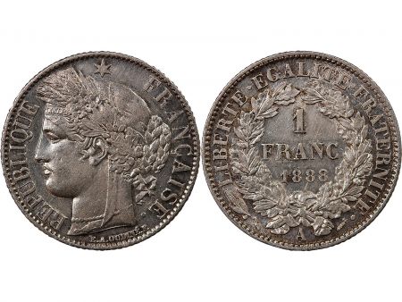CERES - 1 FRANC ARGENT 1888 A PARIS