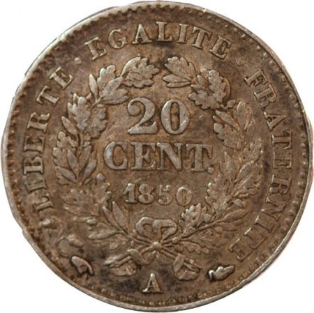 CERES - 20 CENTIMES ARGENT 1850 A PARIS